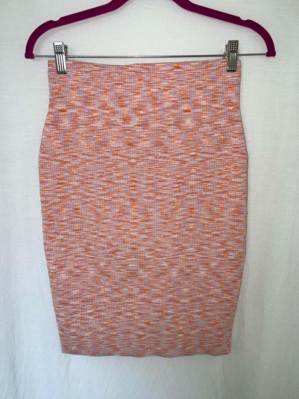 Express body contour ribbed space dye pencil skirt size M preppy BoHo sexy